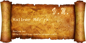 Vallner Márk névjegykártya